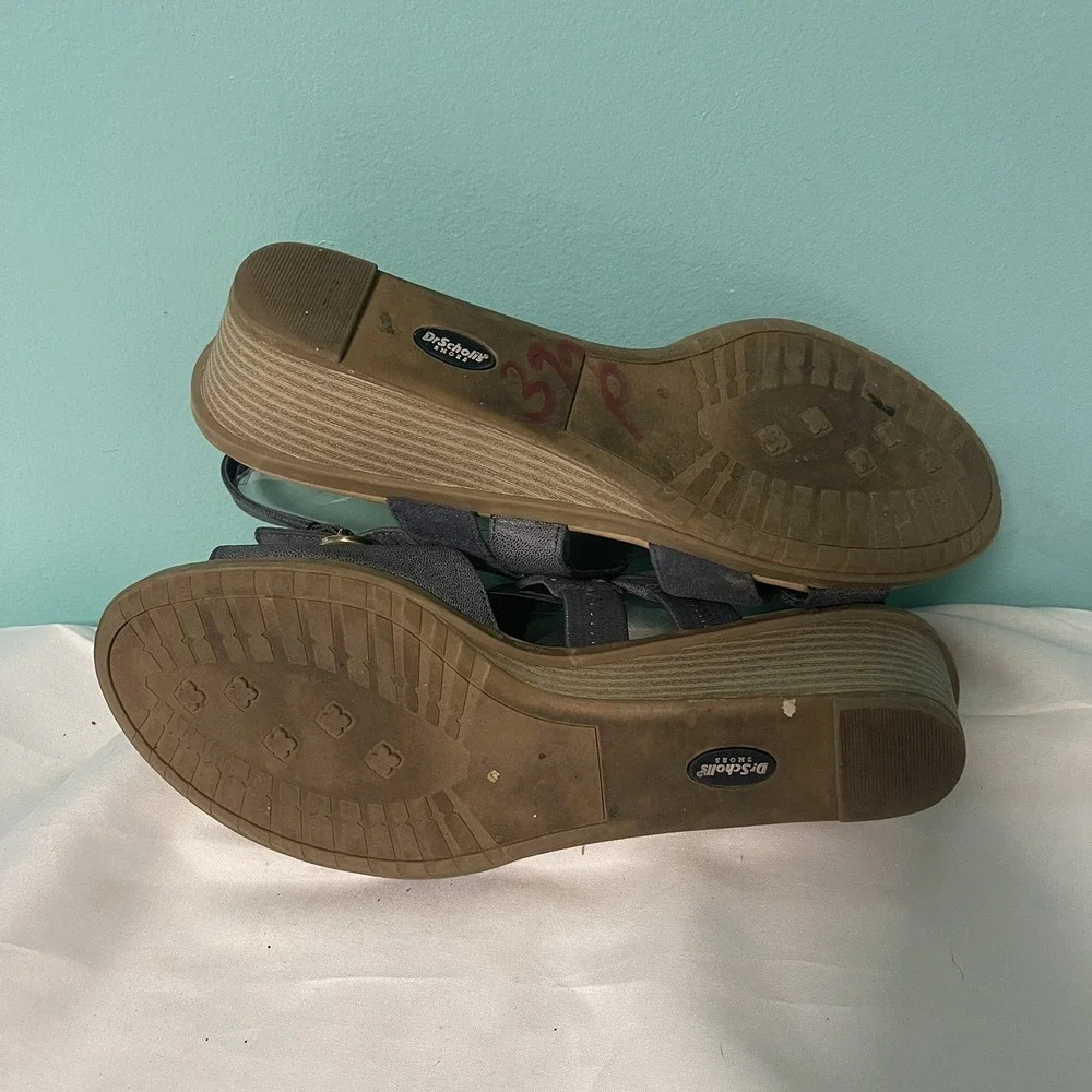 Dr. Scholls Gia Women's Blue Wedges Size 9.5.‎ S-428